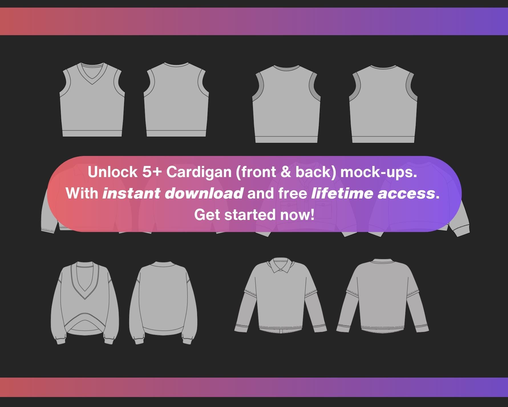 Cardigans Mockups Bundle