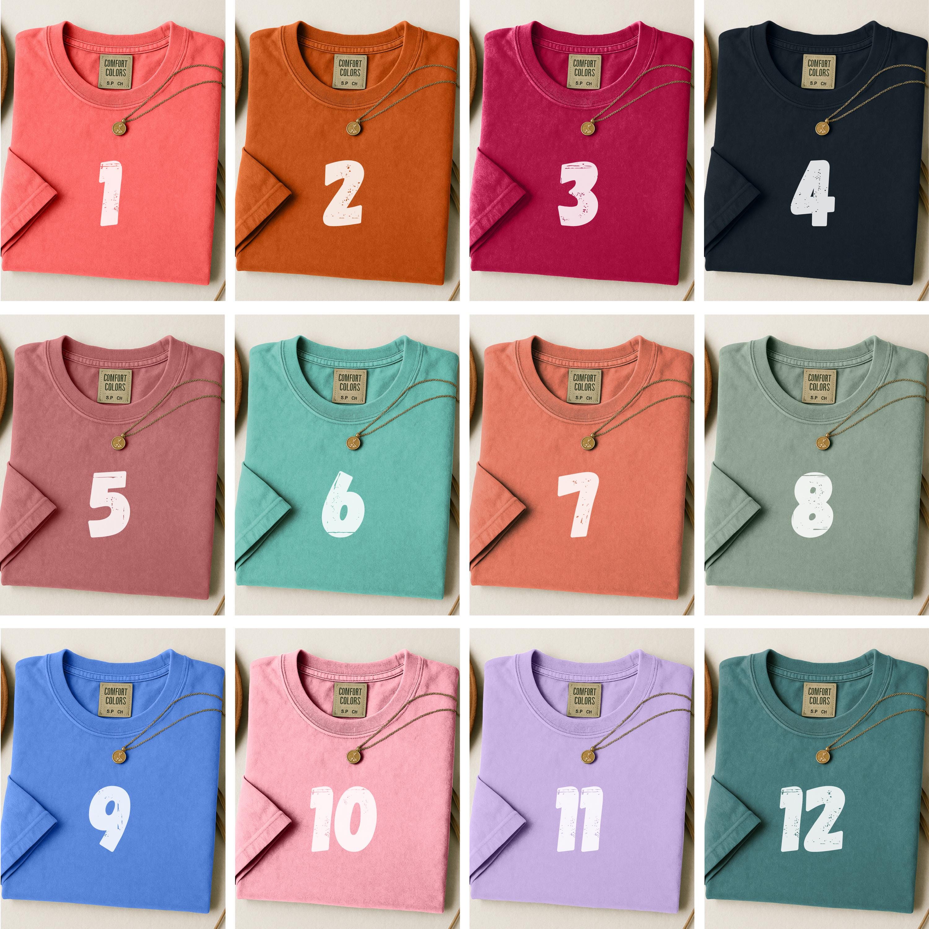 Comfort Colors 1717 T-Shirt Mockup Bundle: 40 Flatlay Colors