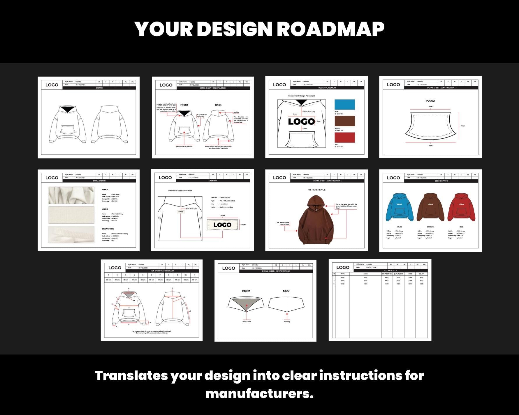 Tracksuits Tech Pack Template