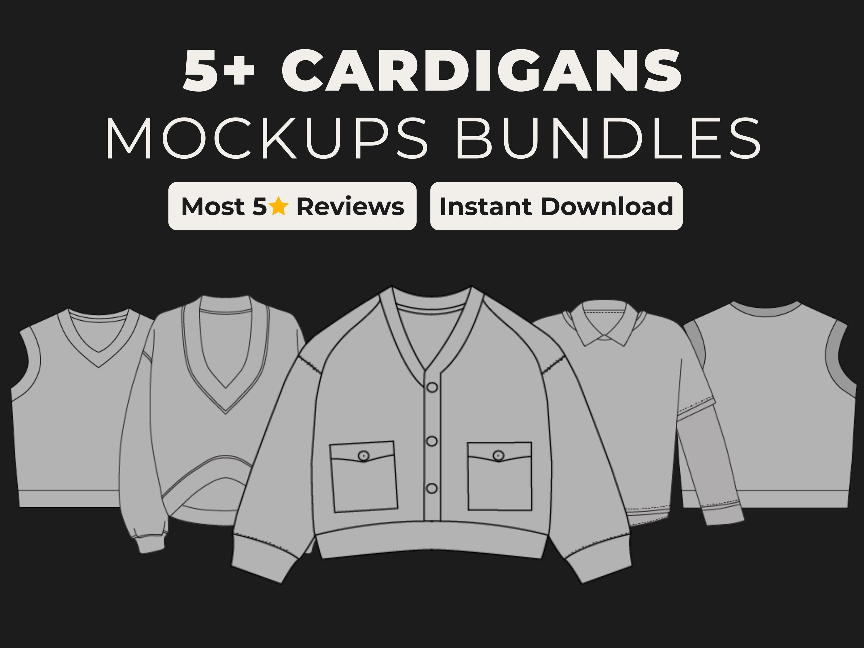 Cardigans Mockups Bundle