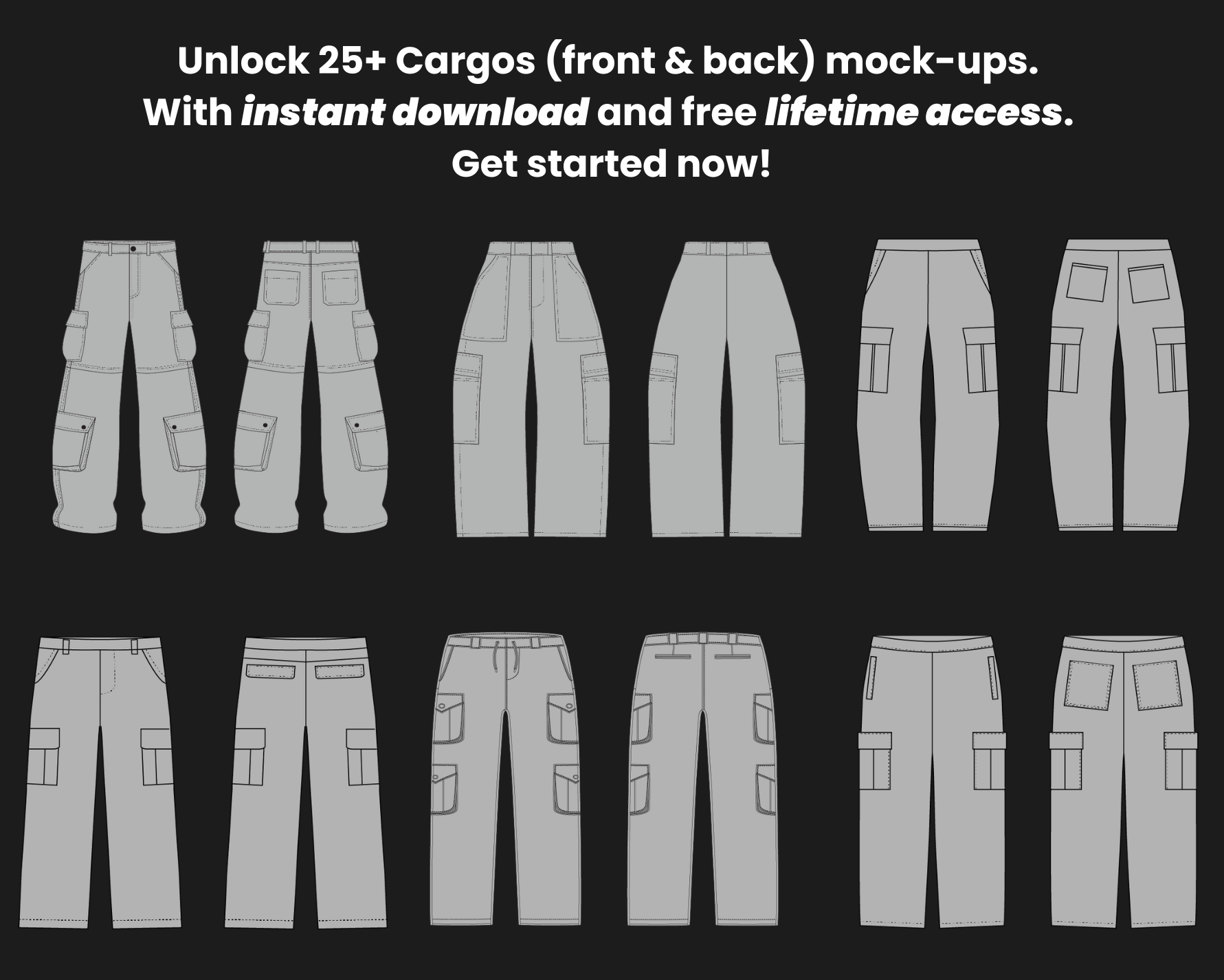 Cargo Pants Mockups Bundle