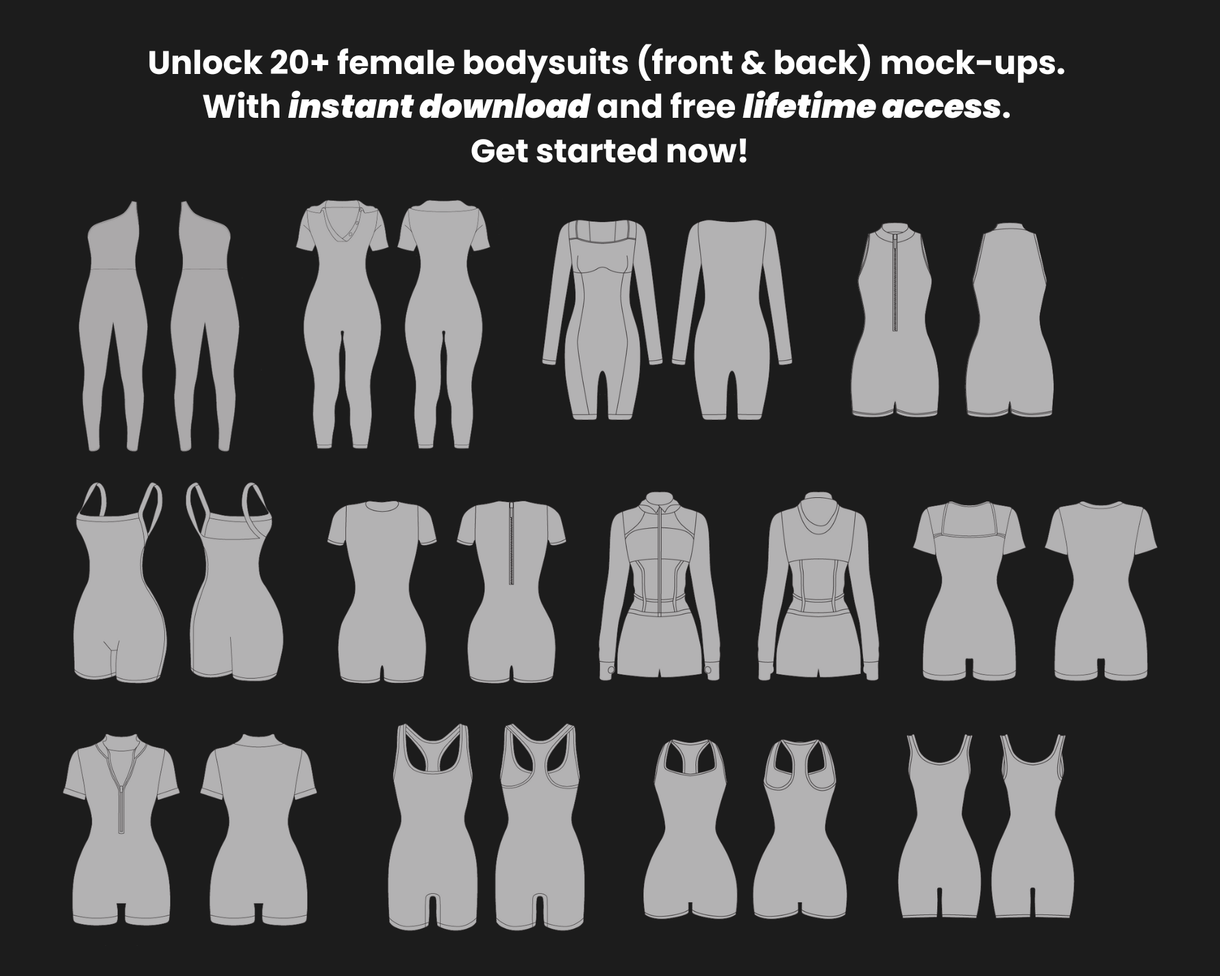 Bodysuits Mockups Bundle