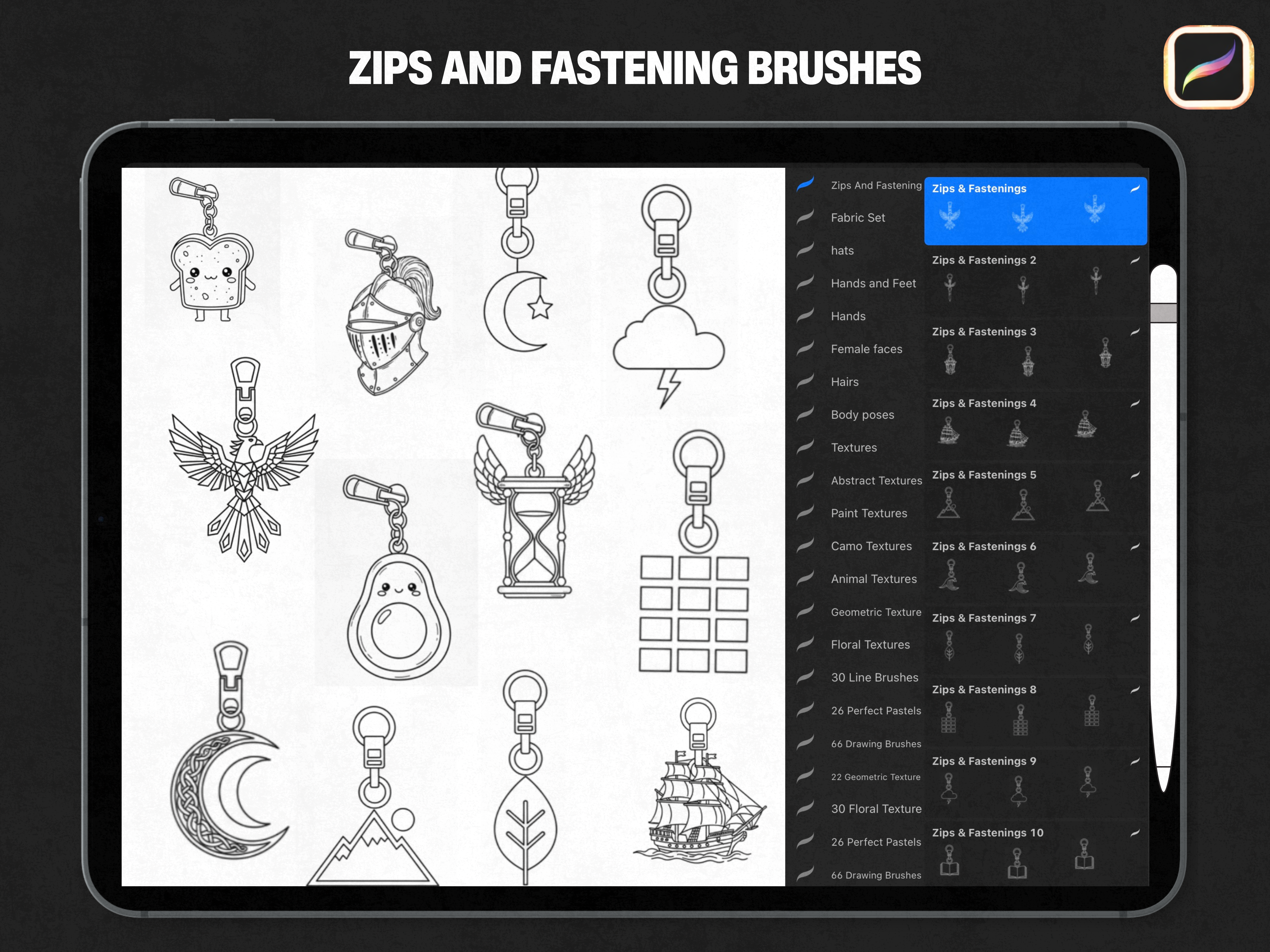 Procreate Fashion Brush pack
