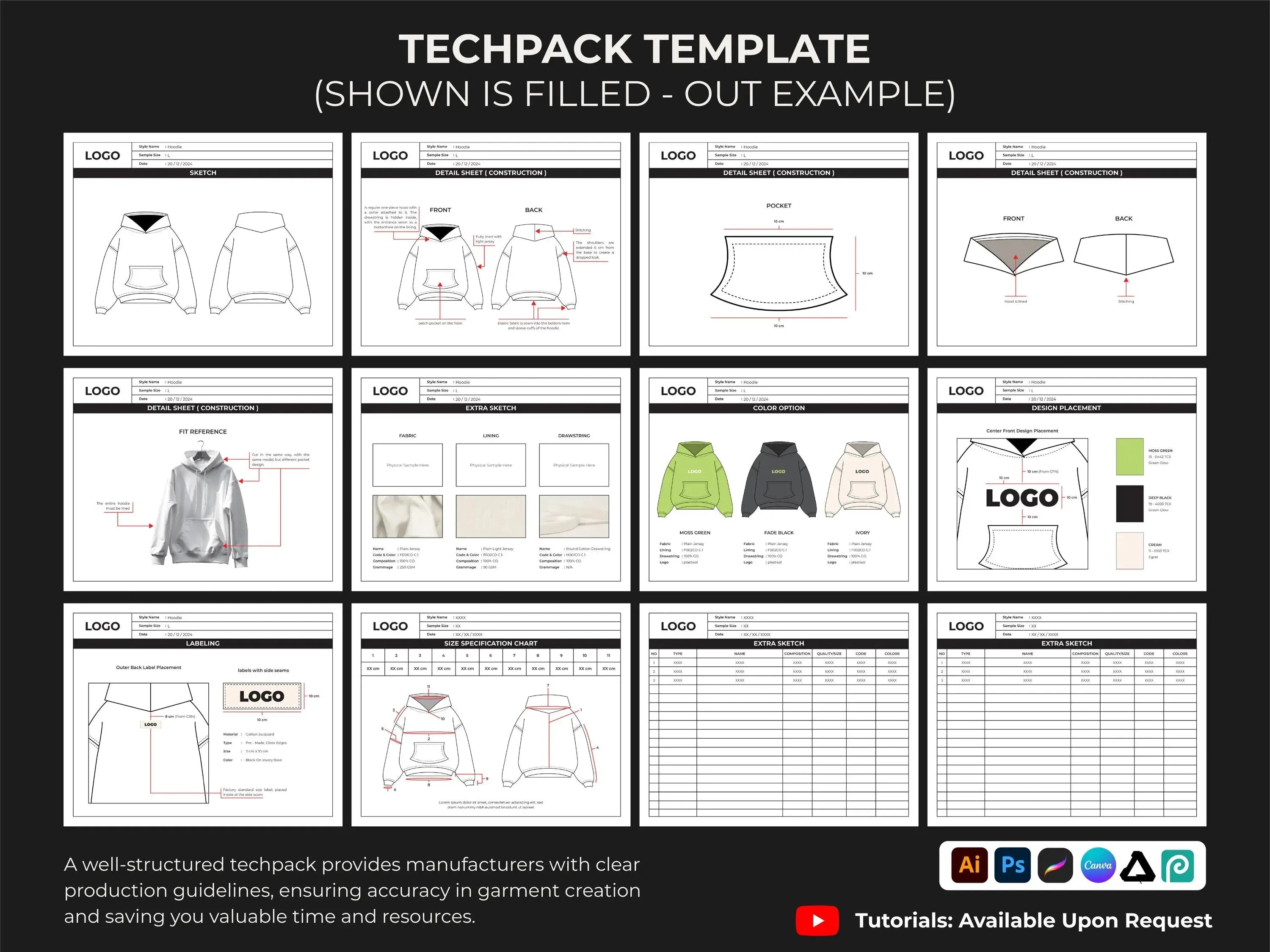 Tech Pack Templates for Clothing Brands | Urban Distro