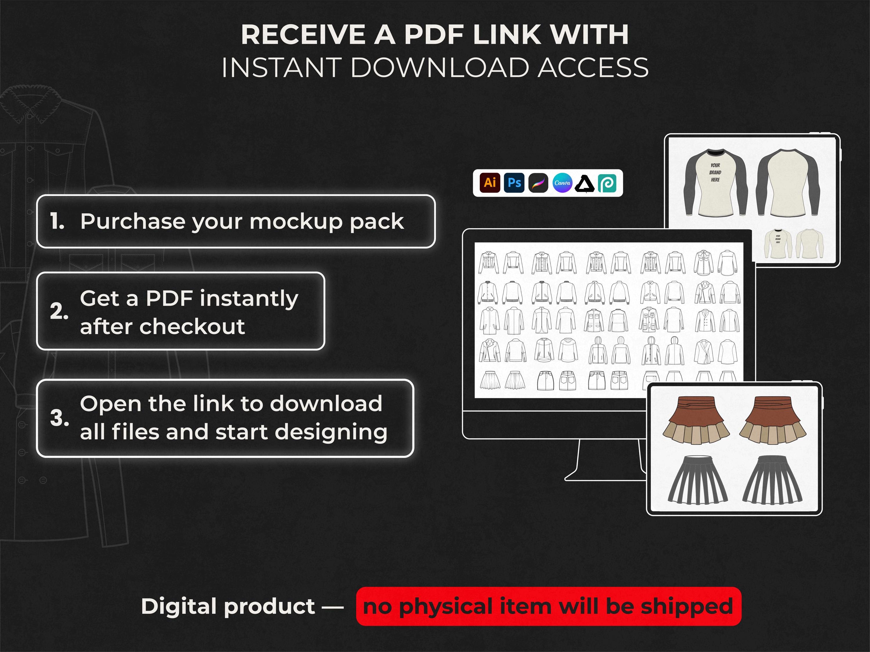 500 Women’s Activewear Mockup Pack | Vector Gymwear Templates | Mockups for Fitness Brands and Designers