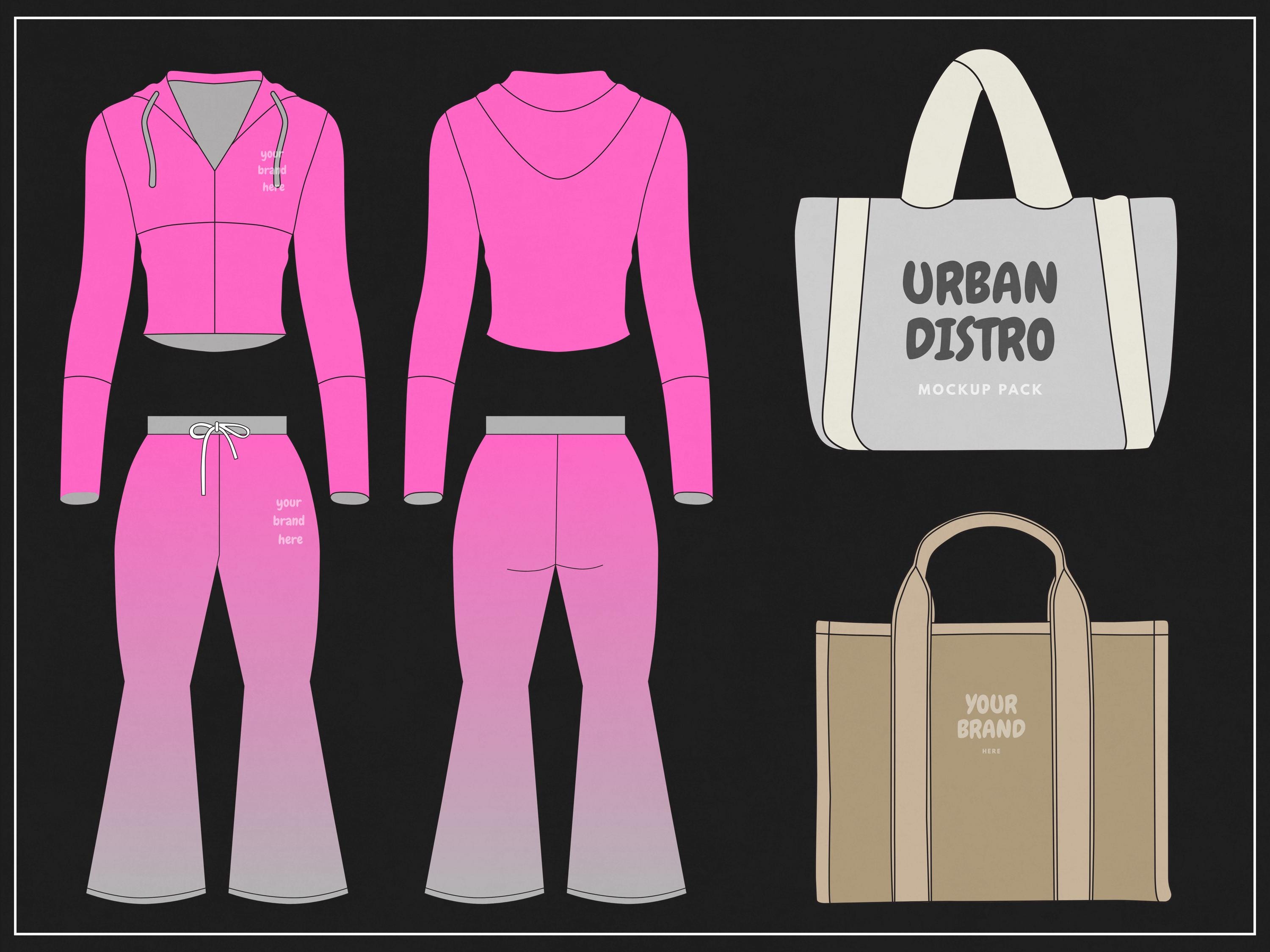 500 Women’s Activewear Mockup Pack | Vector Gymwear Templates | Mockups for Fitness Brands and Designers