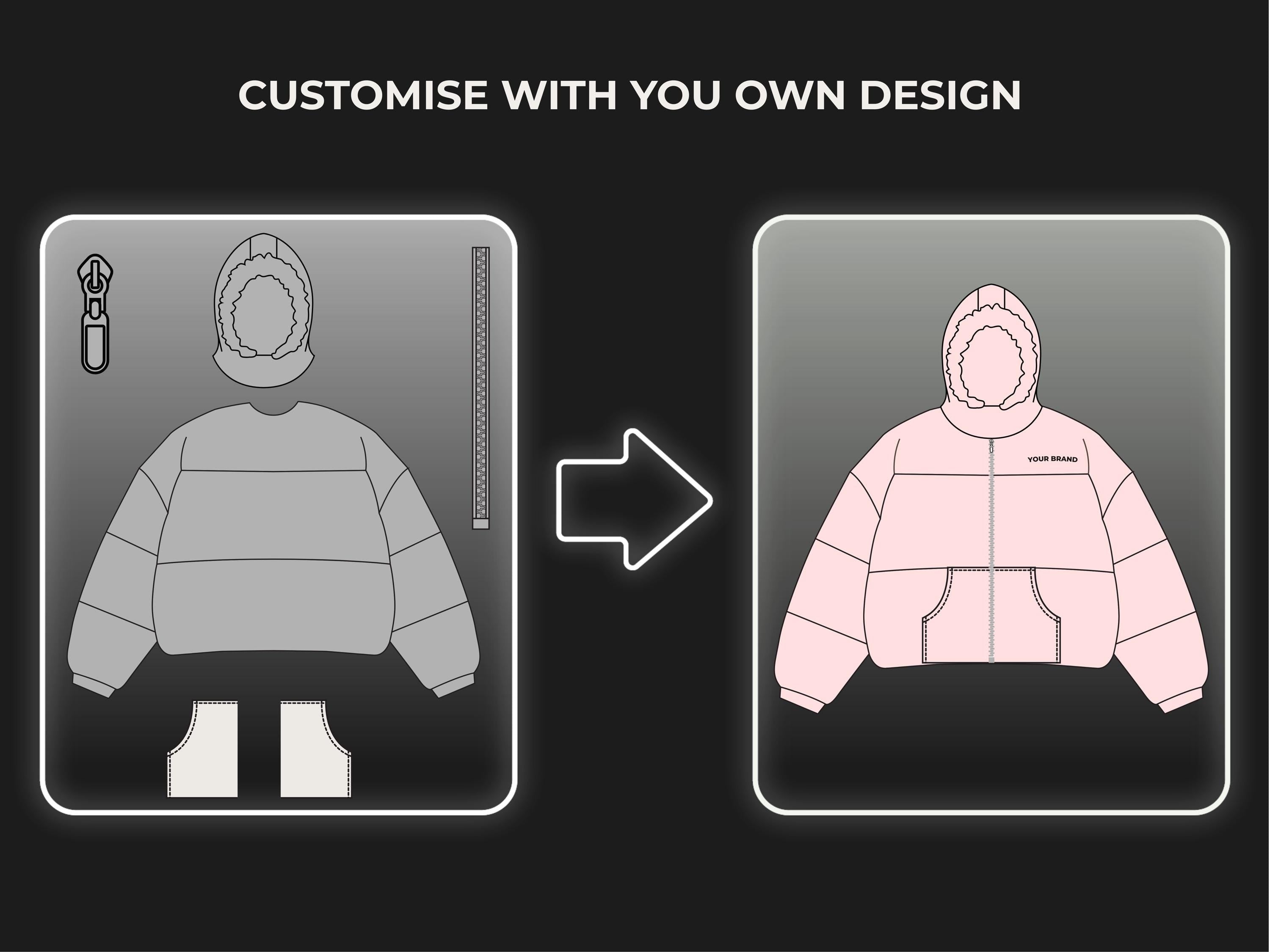 Streetwear vector mockups pack | 12,000+ clothing mockup combinations and a tech pack template Illustrator Procreate AI PNG SVG