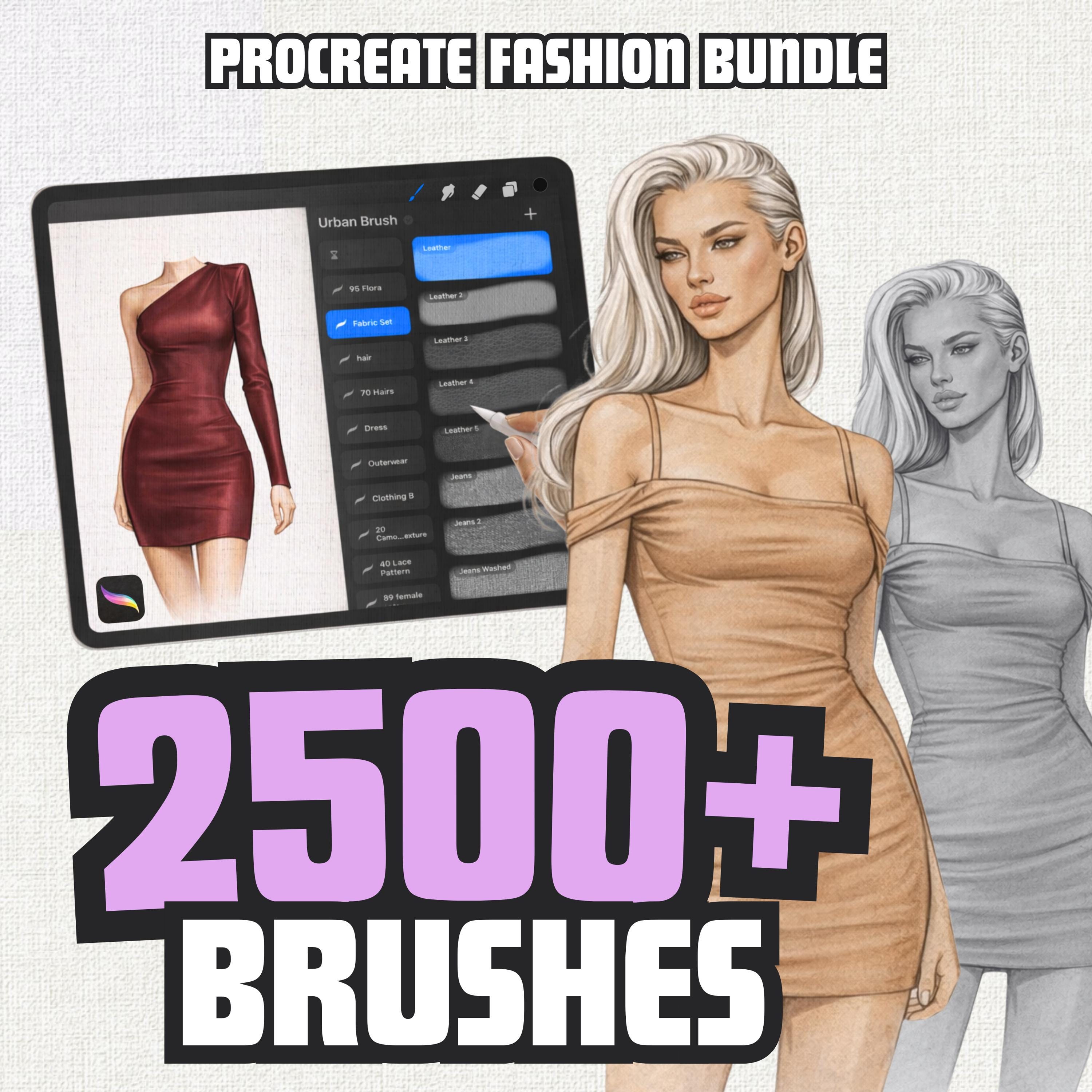 8,400+ Clothing Mockups Bundle, mega Fashion Designer Pack, Procreate Brushes, Streetwear Vector Mockups, Tech Pack Template, SVG PNG AI